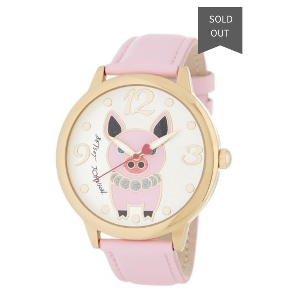 Betsey Johnson pig watch