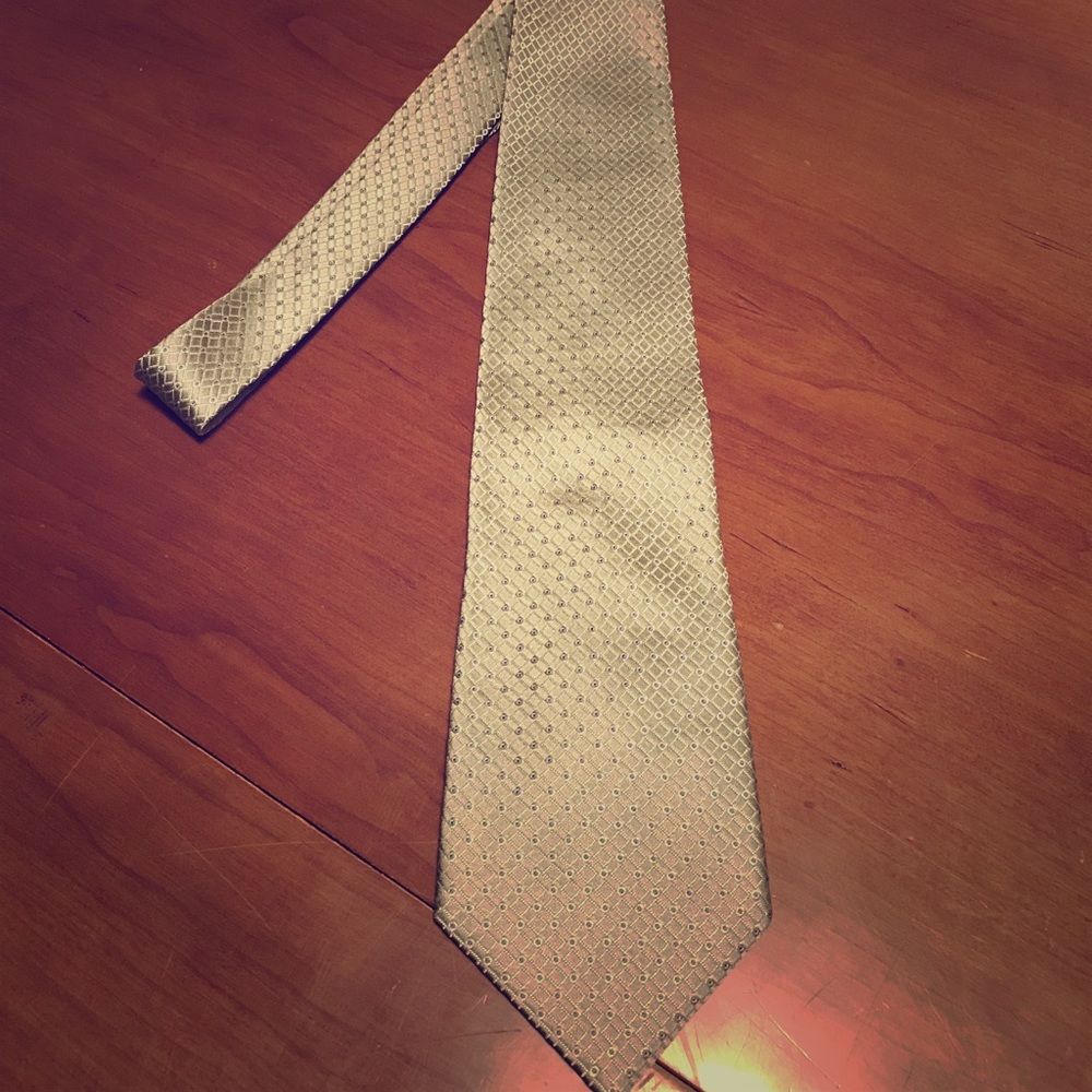 Calvin Klein Men’s Green and Blue Tie