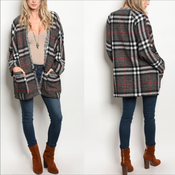 Glamvault Jackets & Coats Plaid Blanket Jacket Poshmark