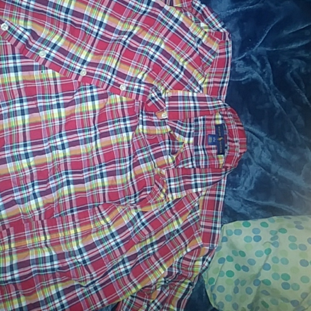 Longsleeve Button Up Plaid Ralph Lauren Polo Shirt