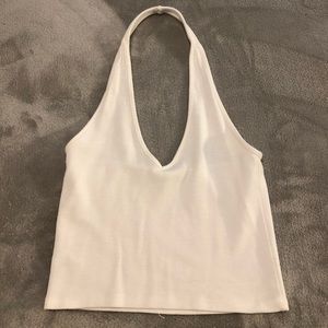 White Halter Top Brandy Melville Crop Tank!