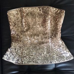 Gold to Silver ombré halter top