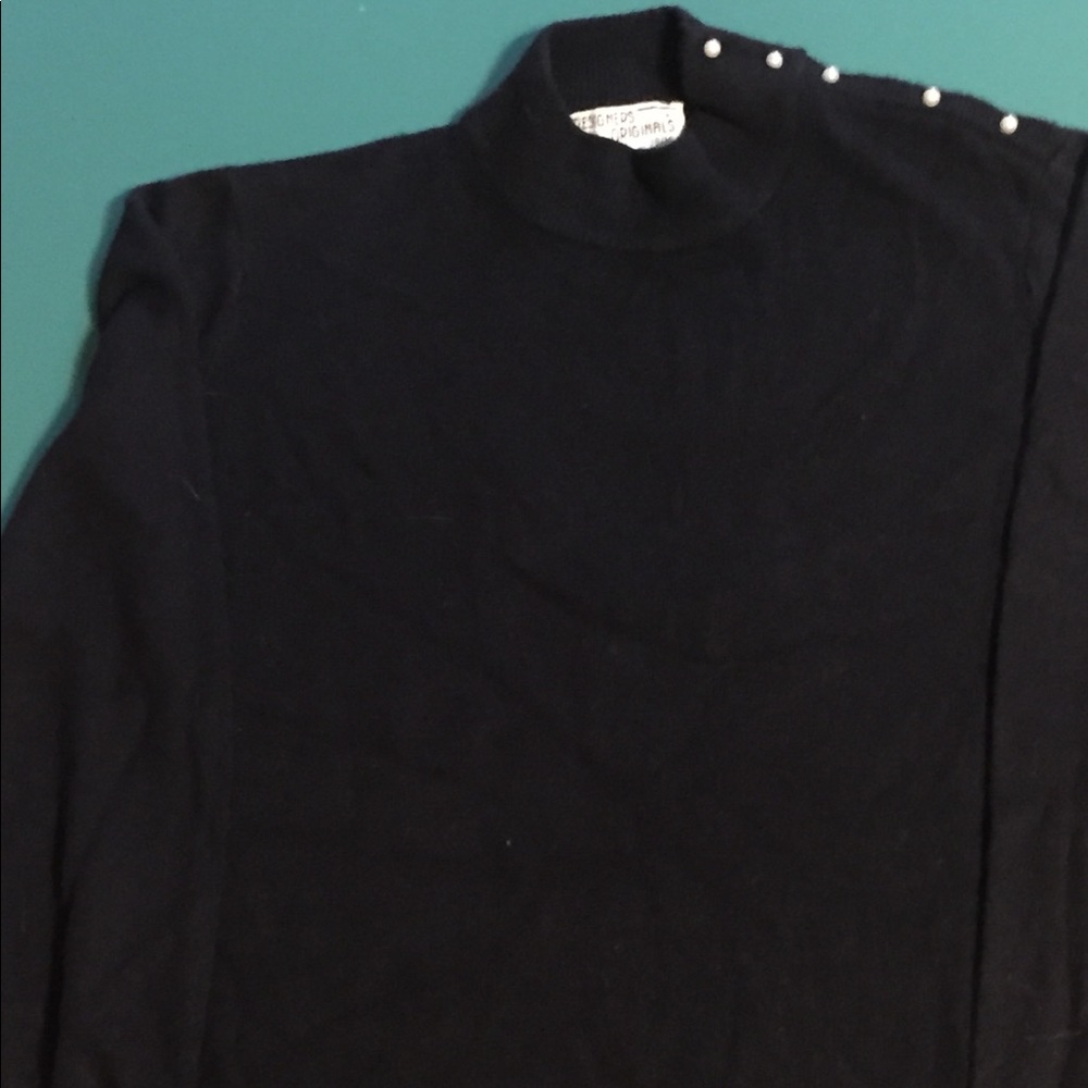 Black long sleeve mock turtleneck sweater