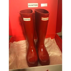 Red Hunter Boots - Size 5