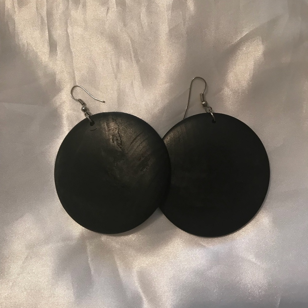Black Wood Earrings