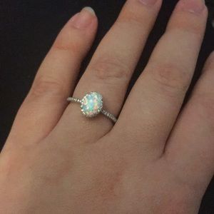 Sterling silver opal ring