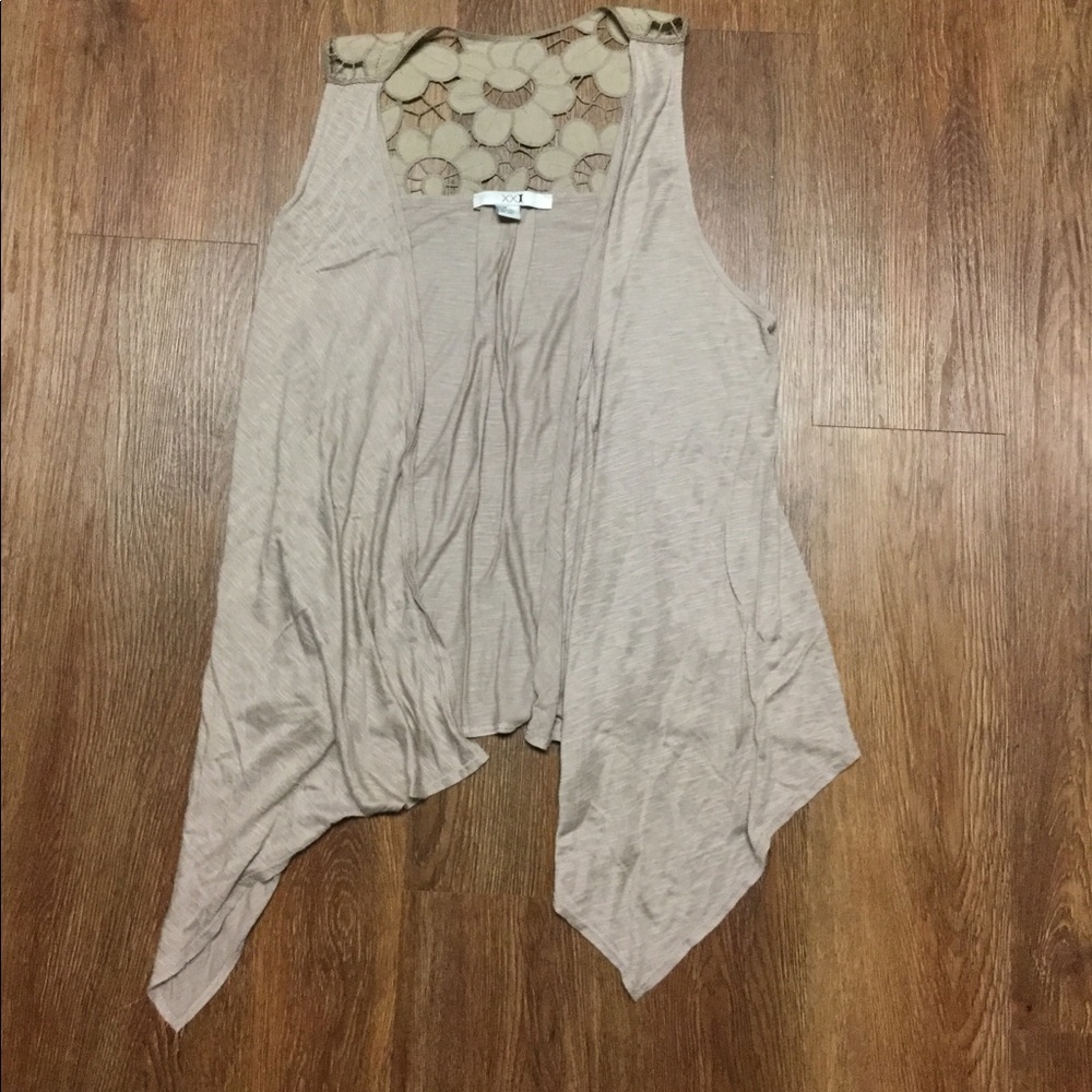 Beige Jersey Vest