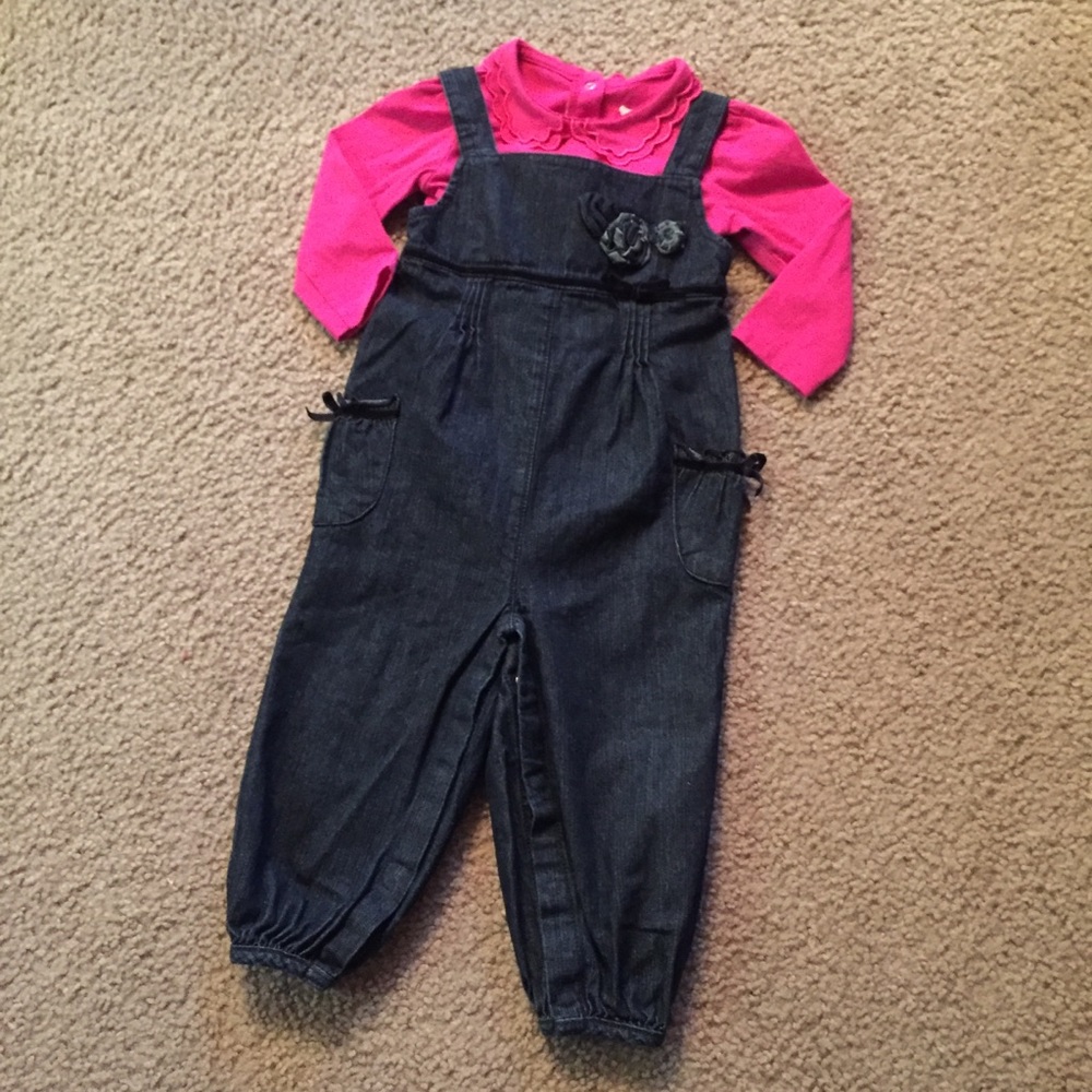 Adorable Jean Pant Jumper and Onesie Set