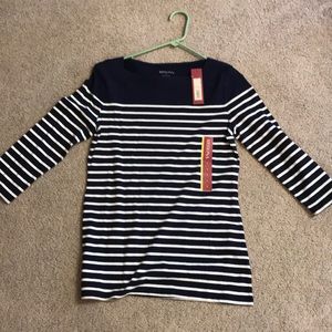 NWT, Navy Striped shirt