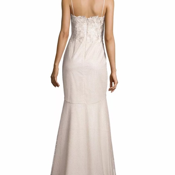 Aidan Mattox spaghetti lace top mermaid gown - Picture 3 of 8