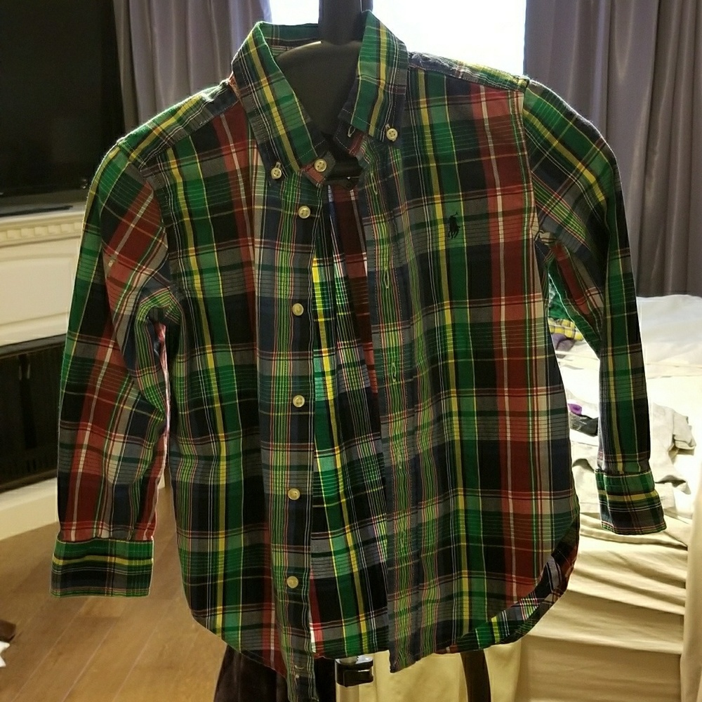 Green and red plaid shirt