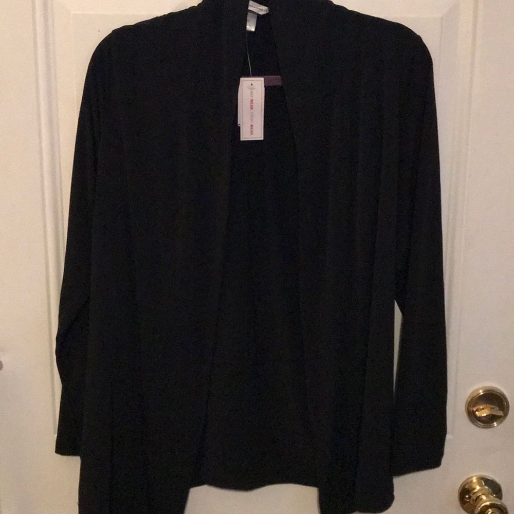 Christopher and Banks Dressy open black jacket