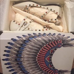 Valentino rockstud T-strap flat