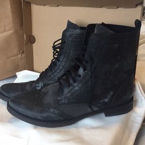 Free People Distressed  Lace Up Boot