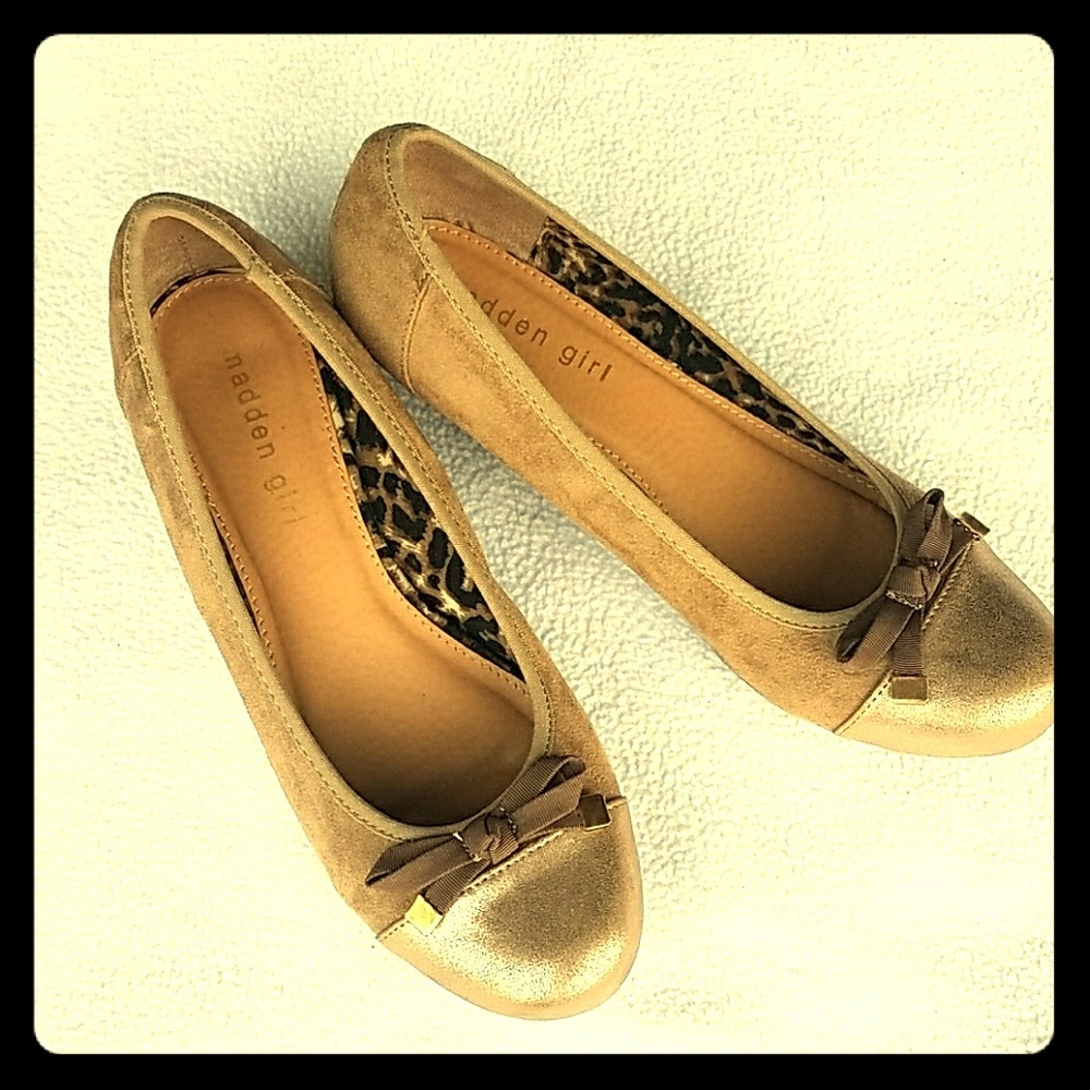 Madden Girl gold flats