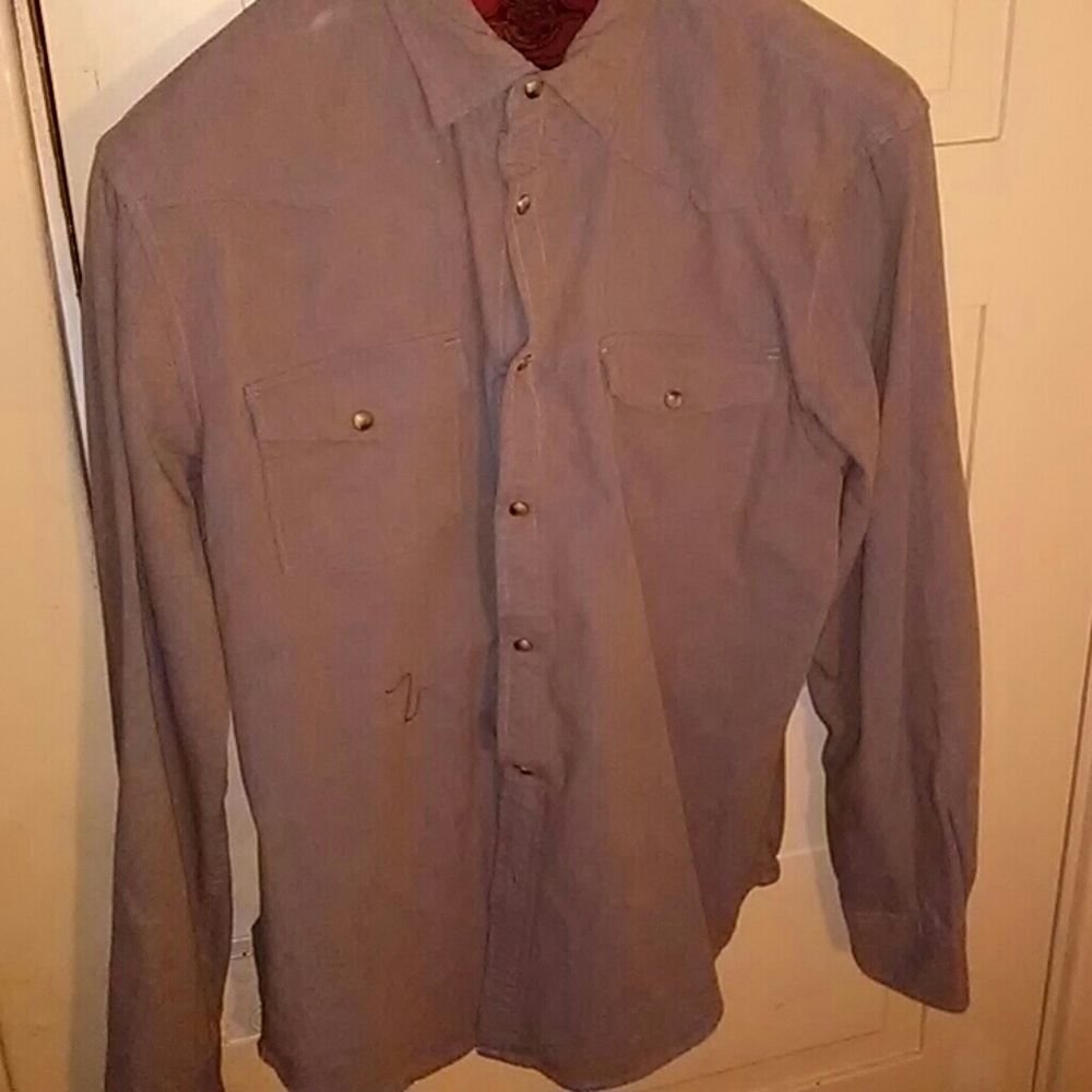 Long sleeve snap button shirt