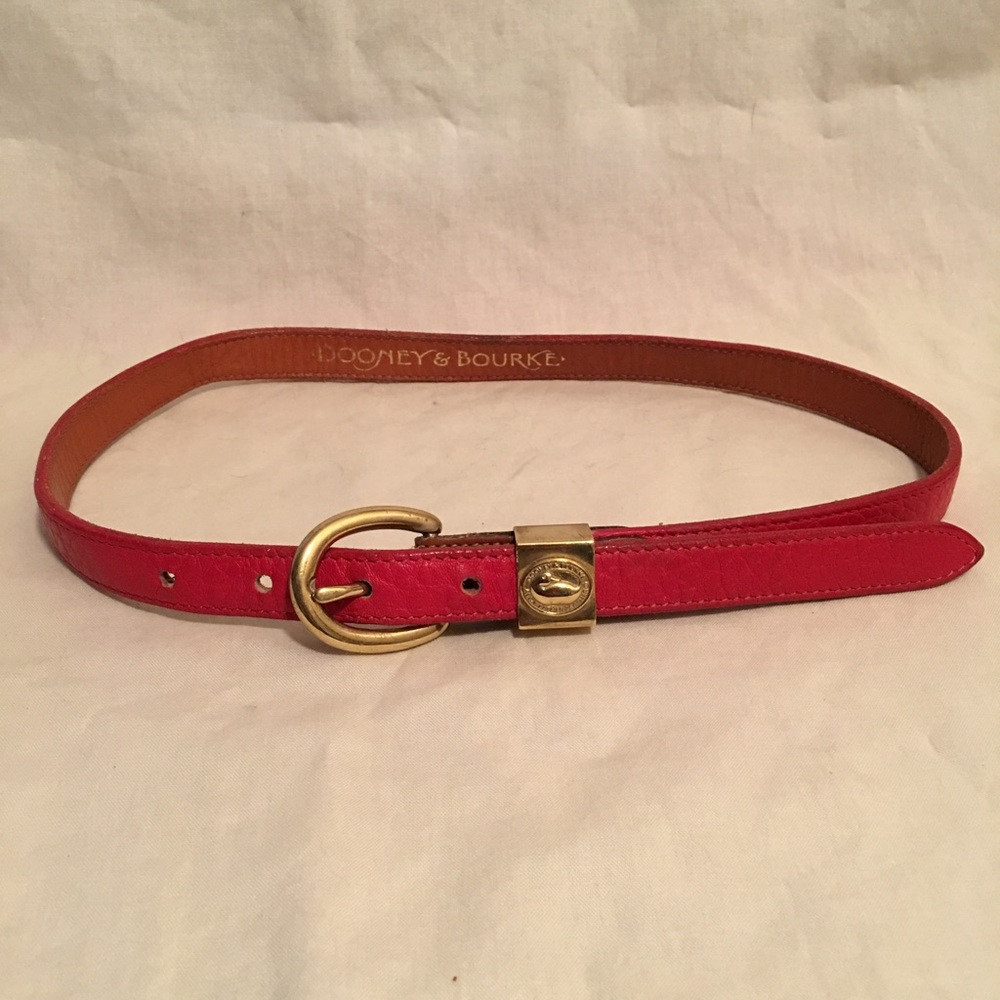 Dooney & Bourke Red Logo Belt