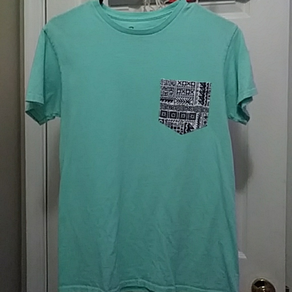 Aqua blue mens shirt