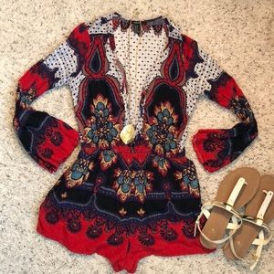 Forever 21 Bohemian Romper (shorts) Worn once