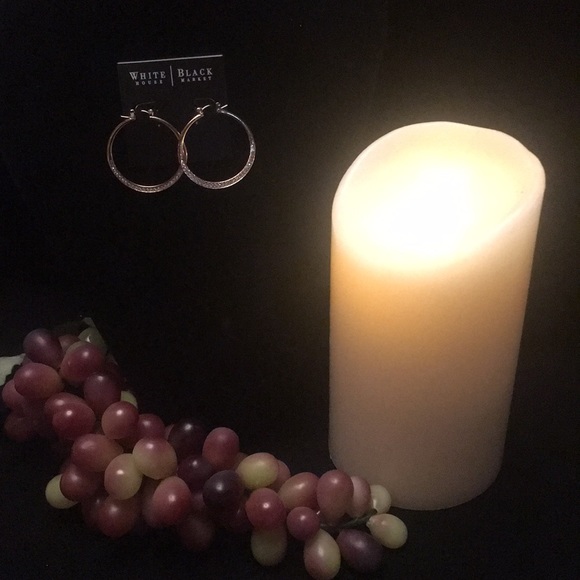 WHBM rose gold and crystal pincatch hoop earrings - Picture 2 of 4