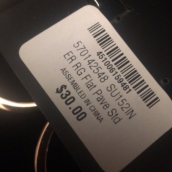 WHBM rose gold and crystal pincatch hoop earrings - Picture 4 of 4