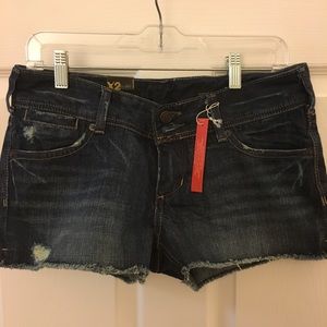 Distressed Denim Shorts