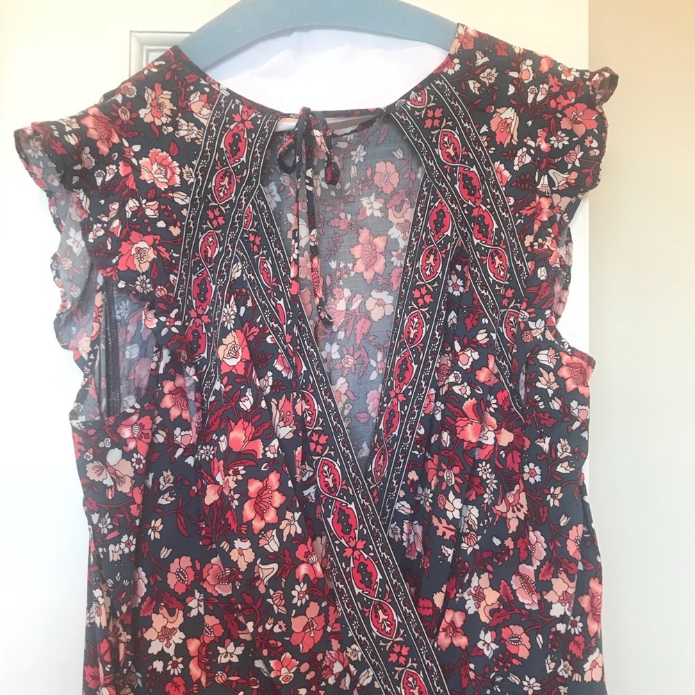 LOFT Large Rose Garden Flutter Romper
