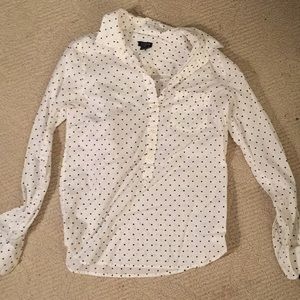 J. Crew button down polka dot shirt