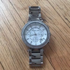 Michael Kors Parker Silver-Tone Watch in Silver