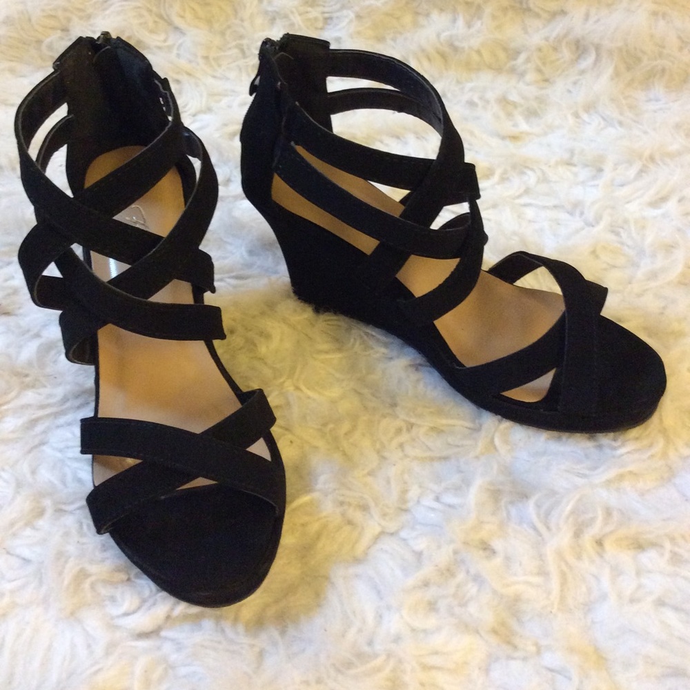 Strappy wedges