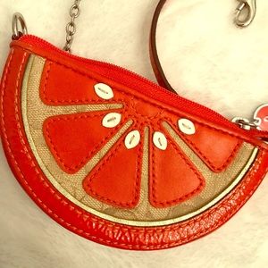 Authentic Orange Slice Coach Coin Purse & Keychain