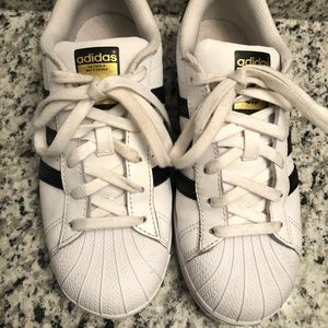 Adidas Superstar white with black stripes