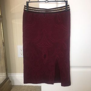 Anthropologie High-waist Skirt w/ Jacquard Texture