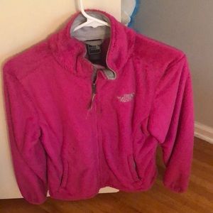 Pink Fuzzy North Face
