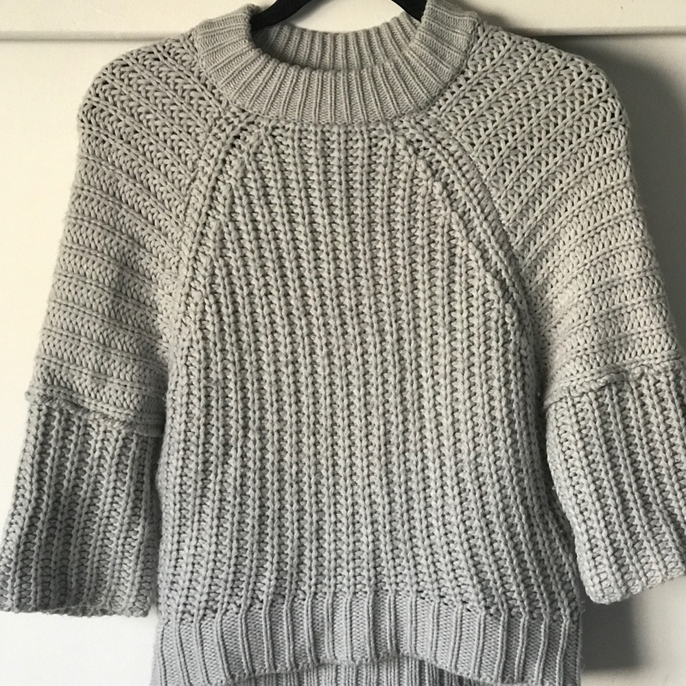 Large knit cropped sweater