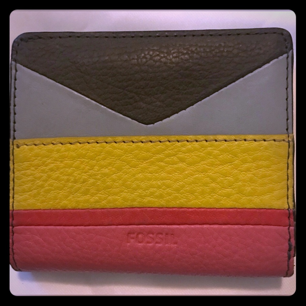 Fossil wallet ID card holder leather rfid emma 💕