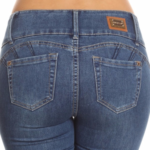 Skinny Jeans destroyed plaid patchwork - Picture 6 of 6