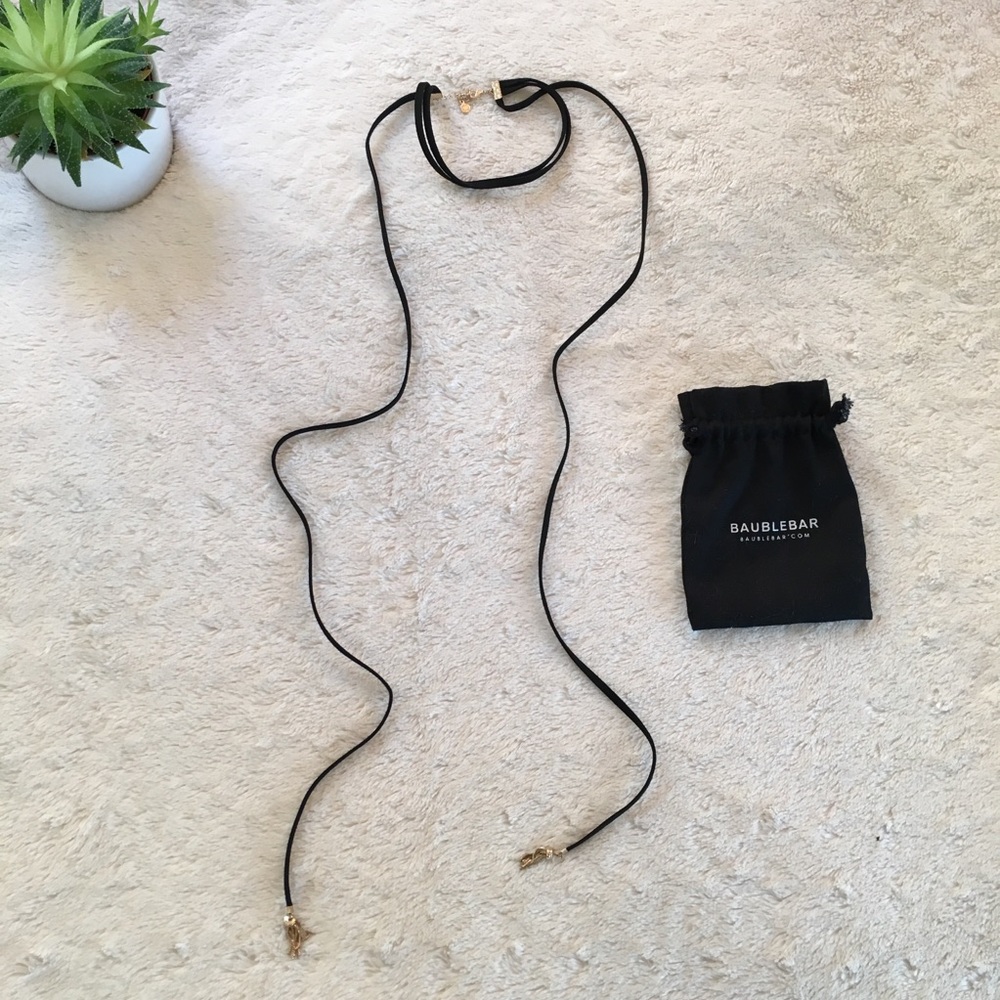 BAUBLEBAR Velvet lariat choker necklace