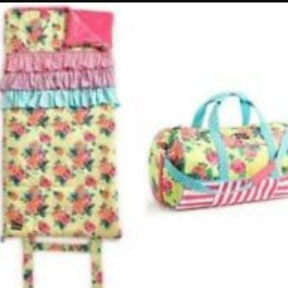 Matilda Jane Handbags - Matilda Jane yellow rose sleeping bag & duffle bag