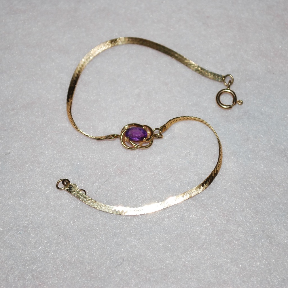 14K YG Amethyst Bracelet - PRICE IS FIRM