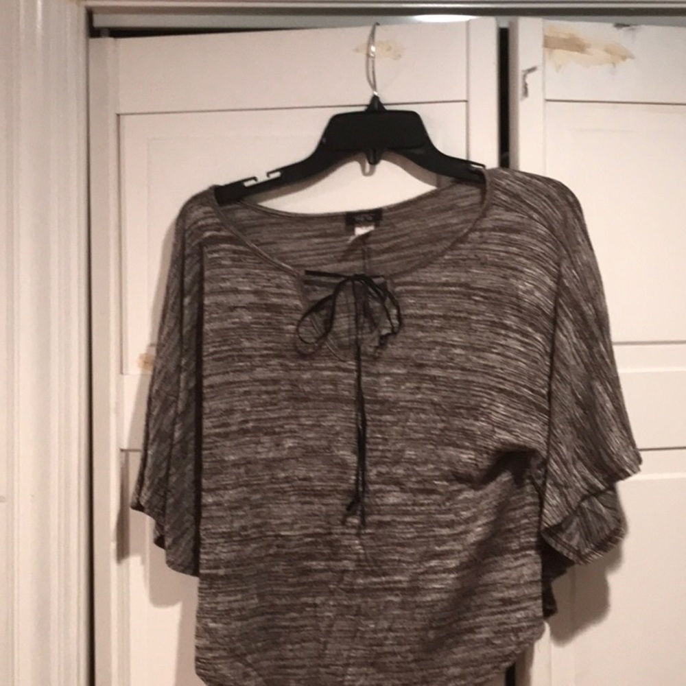 Poncho style short sleeved shirt
