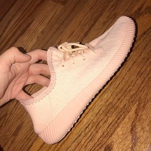 Pink Knit Tennis Shoes