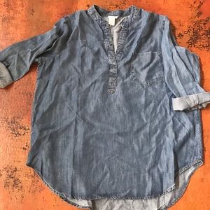 Chambray/denim blouse