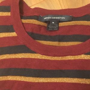 French Connection Sweaters - FRENCH CONNECTION Maroon Gold Navy Holiday Sweater French Connection Sweaters - FRENCH CONNECTION Maroon Gold Navy Holiday Sweater