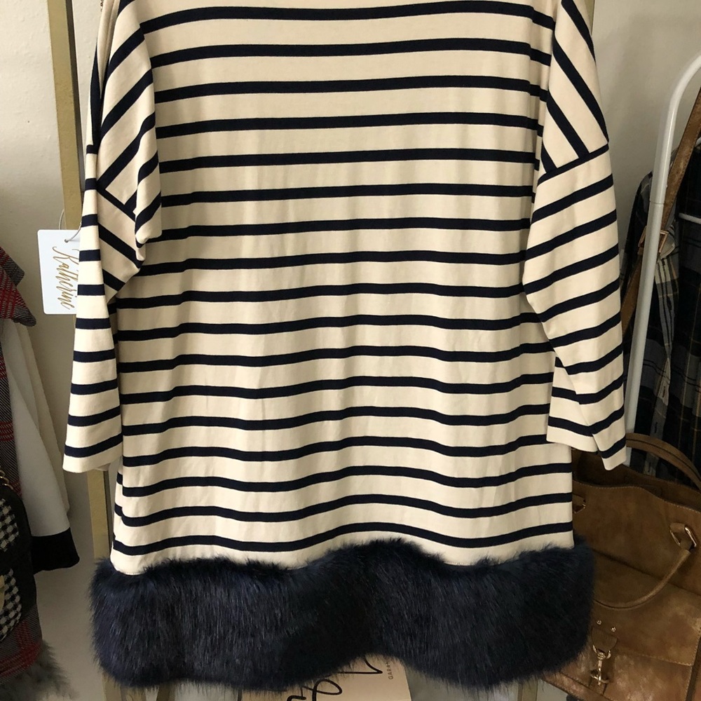 Tunic with faux fur lining