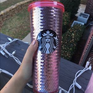 Starbucks pink sequin cup/tumbler