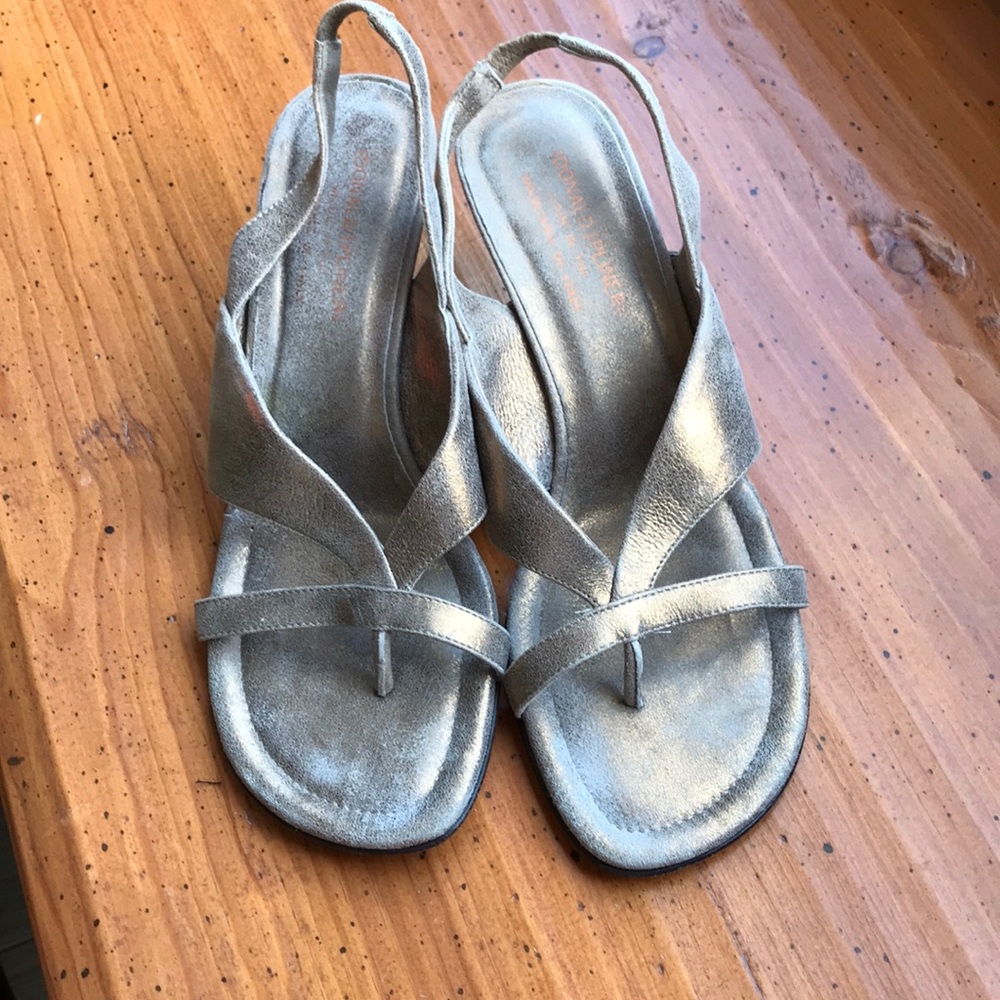 Donald J Pliner gold sandals
