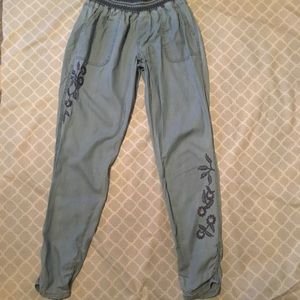 Denim colored ankle pants