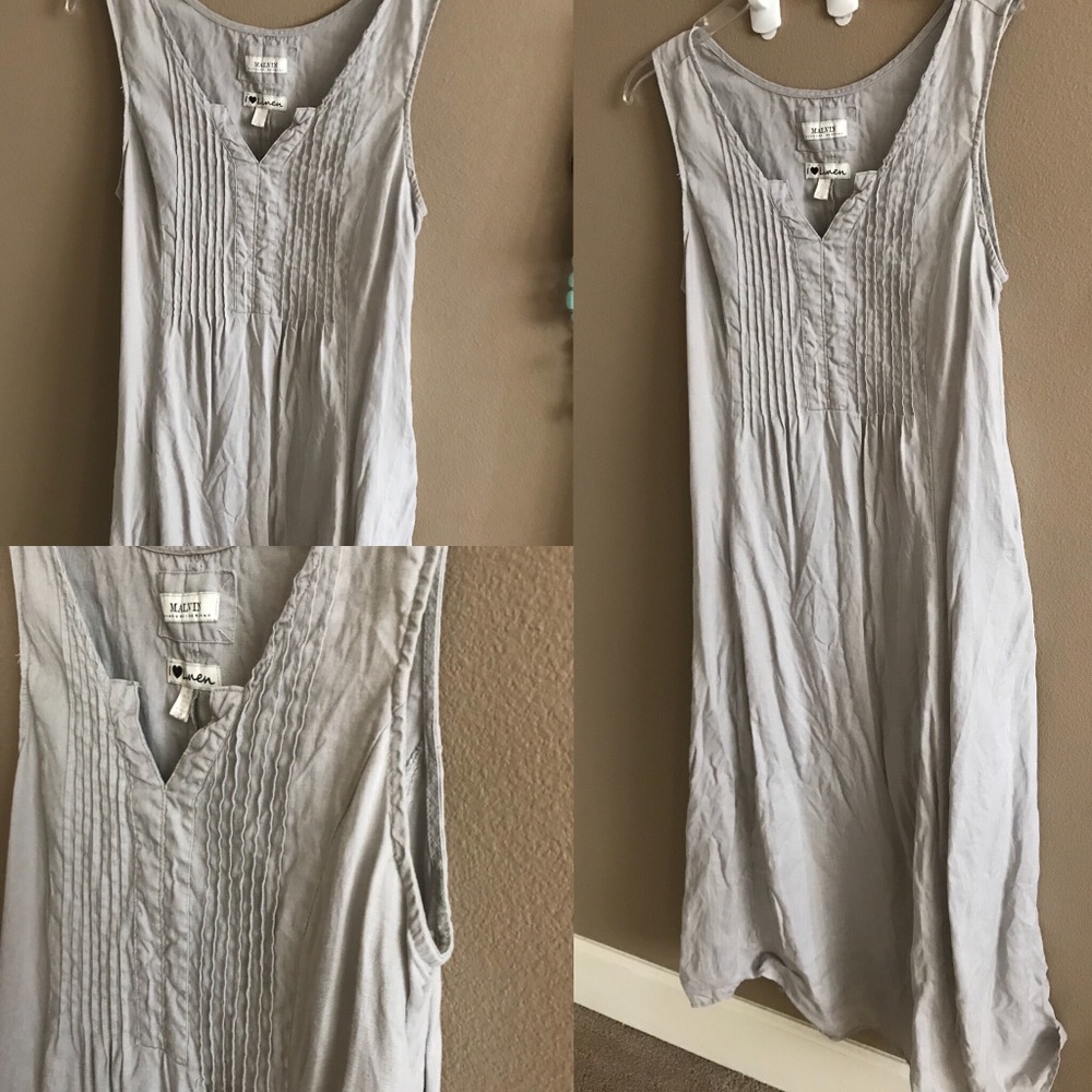 Grey linen dress