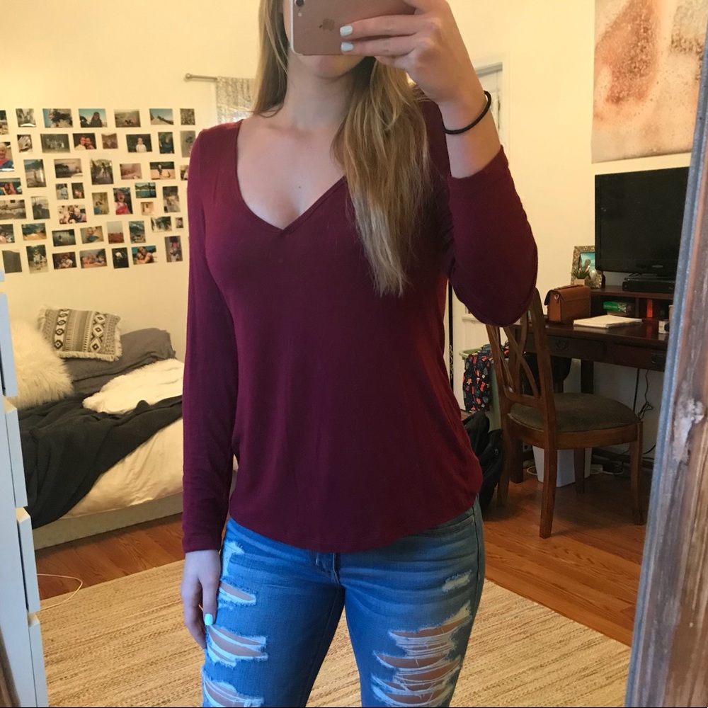Red cotton shirt